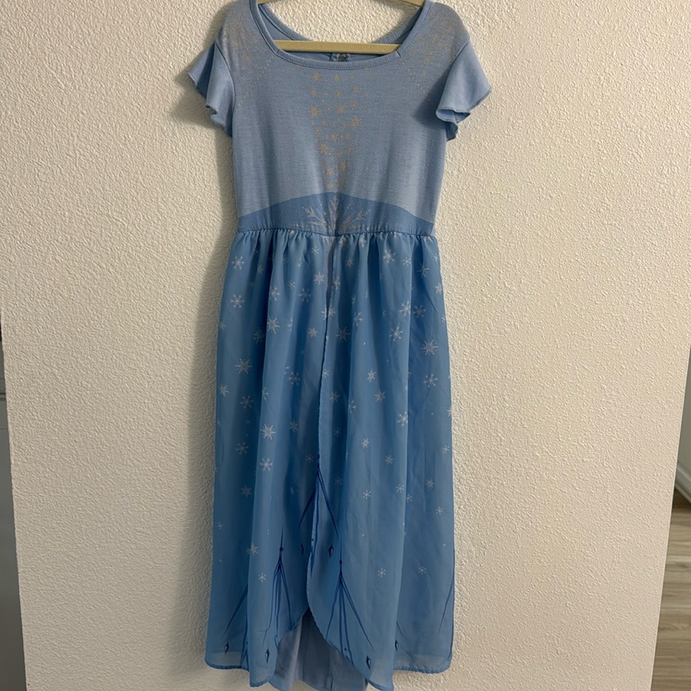 Elsa dress size XS pants under near soft sheer skirt in top